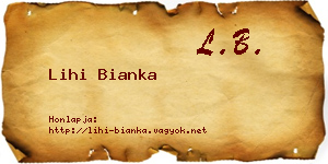 Lihi Bianka névjegykártya